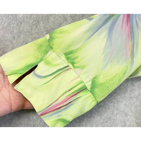 VTG‎ Sea Suns Blouse Top Womens Small Tropical Floral Cottagecore Boho Bratz USA - Picture 5 of 8